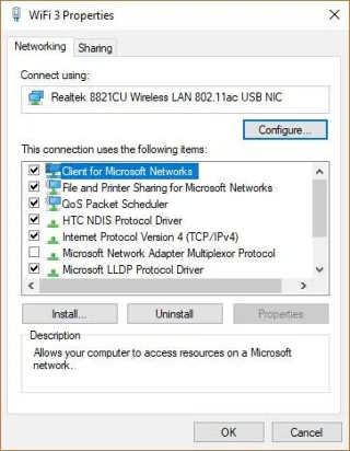 Résoudre le problème d'affichage du message "Pas d'Internet, sécurisé" sous Windows 10