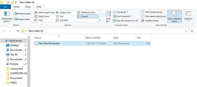 Cacher les fichiers dans l'Explorateur Windows