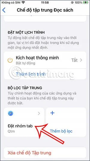 Bagaimana untuk menetapkan kumpulan tab Safari untuk mengakses dalam mod Fokus iPhone