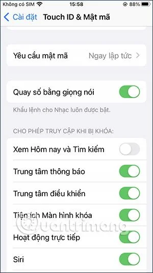 Arahan untuk mematikan alat Today View dan Search pada iPhone