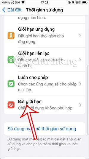 Arahan untuk menyekat orang lain daripada menukar kata laluan iPhone