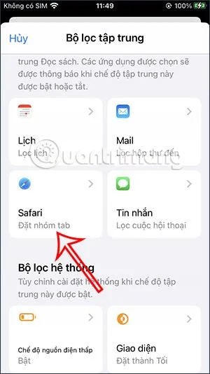 Bagaimana untuk menetapkan kumpulan tab Safari untuk mengakses dalam mod Fokus iPhone