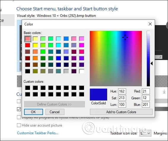 Bagaimana untuk menukar butang Mula pada Windows 10
