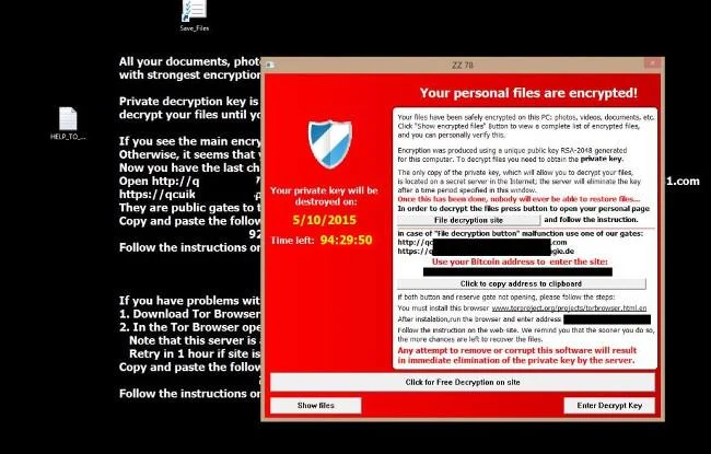 Apakah virus "Fail peribadi anda disulitkan"? Bagaimana untuk mengeluarkannya?