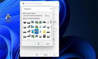 Snelkoppelingen instellen voor de applet Apparaten en printers in Windows 11