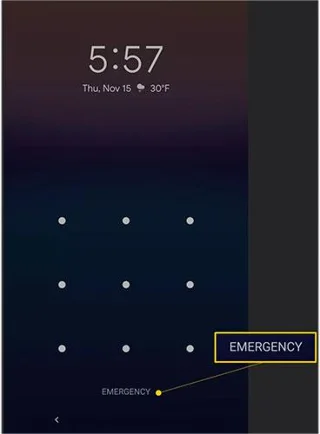 Pintas skrin kunci Android dengan ciri panggilan kecemasan