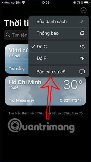 Cara menghidupkan makluman cuaca buruk pada iPhone