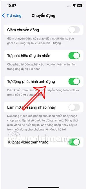 Arahan untuk mematikan permainan automatik imej GIF pada iPhone