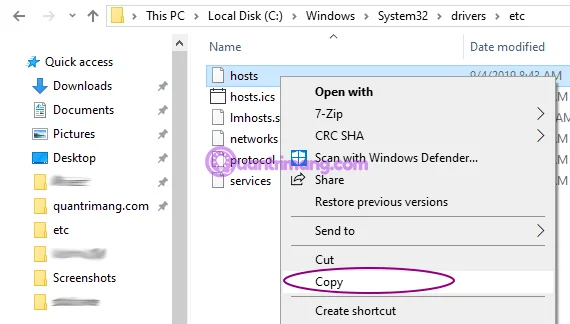 Comment modifier le fichier hosts sous Windows 10