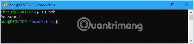 Bagaimana untuk menukar akaun pengguna dalam Ubuntu Bash Shell Windows 10