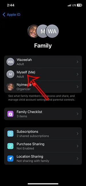 Bagaimana untuk membatalkan Perkongsian Keluarga pada iPhone