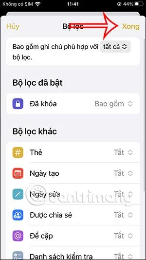 Cara menggunakan folder pintar dalam Nota iPhone