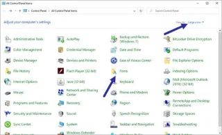 Bagaimana untuk menunjukkan/menyembunyikan fon dalam Windows 10/8