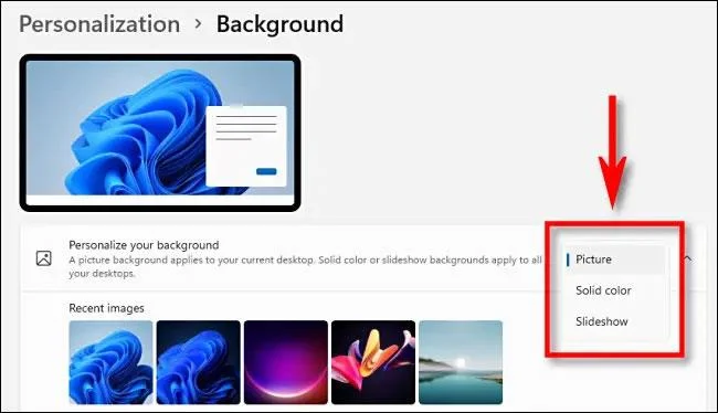 Arahan untuk menukar kertas dinding komputer untuk Windows