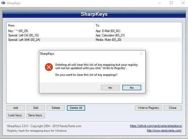 Klavyeyi yeniden eşlemek için Windows 10'da SharpKeys nasıl kullanılır?
