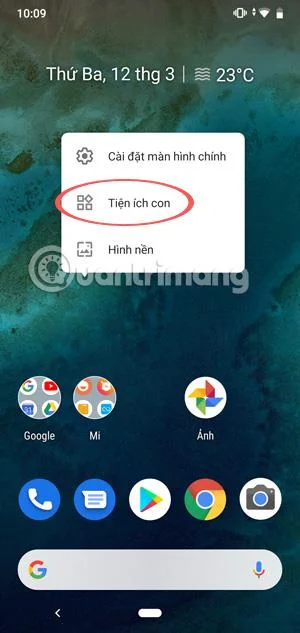 Bagaimana untuk meletakkan bar carian Google pada skrin utama
