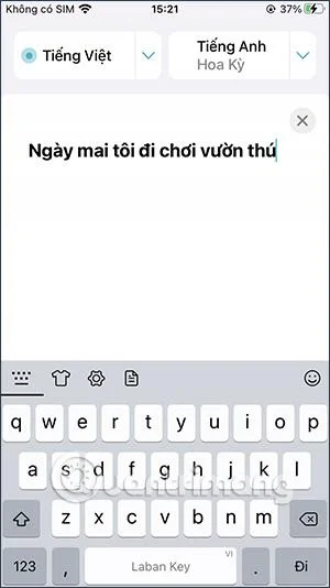 Bagaimana untuk menterjemah bahasa Inggeris ke bahasa Vietnam pada iPhone