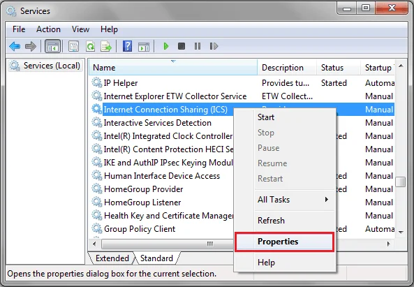 Windows'ta İnternet Bağlantı Paylaşımını kapatma talimatları