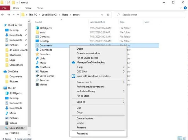 Bagaimana untuk mengalihkan folder pengguna pada Windows 10