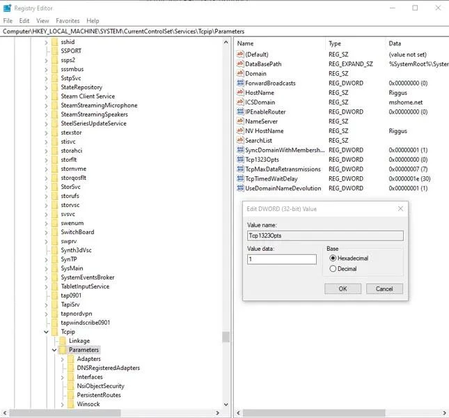 8 cara untuk meningkatkan kelajuan rangkaian melalui Regedit dalam Windows 10