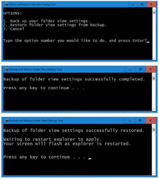Windows 10'da klasör görünümü ayarları nasıl yedeklenir ve geri yüklenir