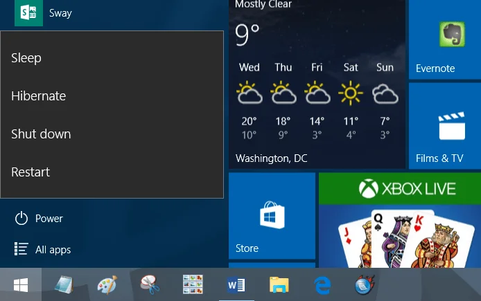 Pintasan untuk memulakan Windows 10 dalam mod Hibernate atau matikan dengan cepat