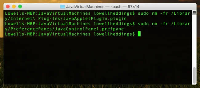 Bagaimana untuk mengalih keluar Java pada Mac OS X