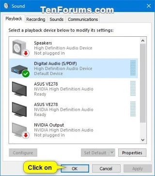 Changer le périphérique audio par défaut dans Windows 10