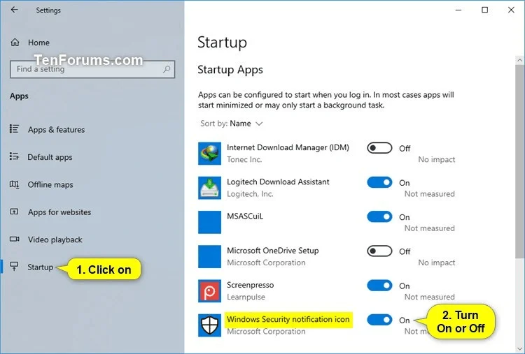 Bagaimana untuk menyembunyikan atau menunjukkan ikon Keselamatan Windows pada Bar Tugas Windows 10