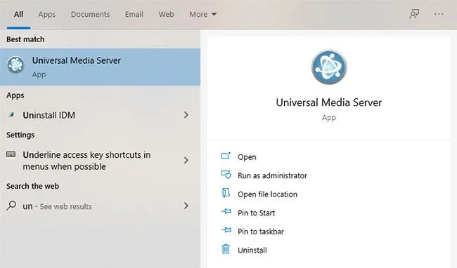 Windows'ta Universal Media Server'da beyaz listeye IP adresleri nasıl eklenir?