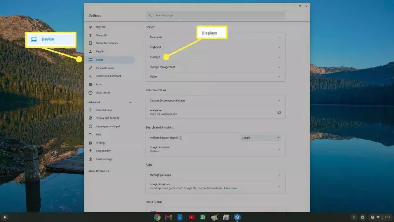 Comment connecter le Chromebook à un écran ou un téléviseur séparé