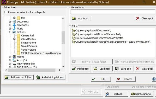 Arahan untuk mencari dan memadam fail pendua pada Windows