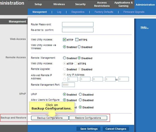 Linksys ルーターで構成のバックアップおよび復元機能を使用する方法