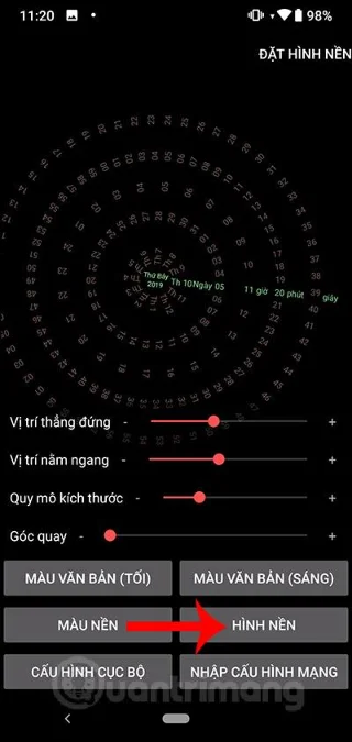 Bagaimana untuk menetapkan kertas dinding jam dinamik untuk Android