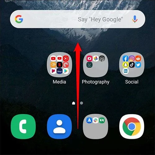 Cara mengisih apl Galaxy S20 menunjukkan mengikut abjad