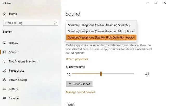 Betulkan ralat tidak menyambung ke fon kepala dalam Windows 10