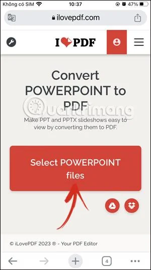 Bagaimana untuk menukar PowerPoint kepada PDF pada iPhone