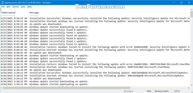 Windows 10'da Windows Update Önbelleği