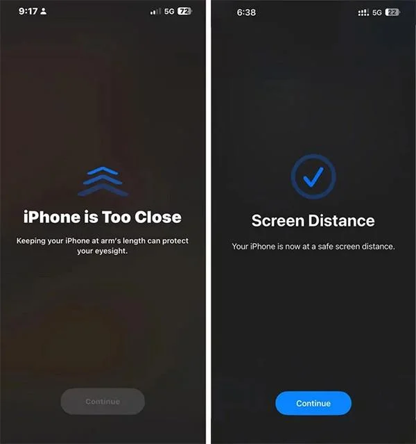 Bagaimana untuk menghidupkan amaran untuk menggunakan iPhone terlalu dekat dengan mata