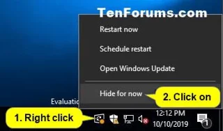 Windows 10da Görev Çubuğu bildirim alanındaki Windows Güncelleme Durumu simgesi nasıl açılır/kapatılır
