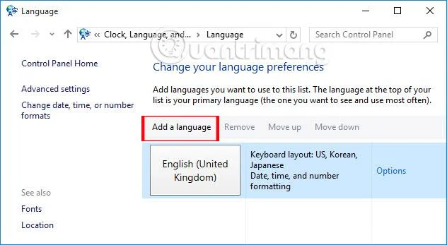 Aggiunta della Lingua Coreana