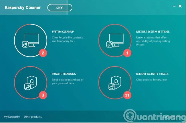 Instructions pour nettoyer et optimiser le système avec Kaspersky Cleaner