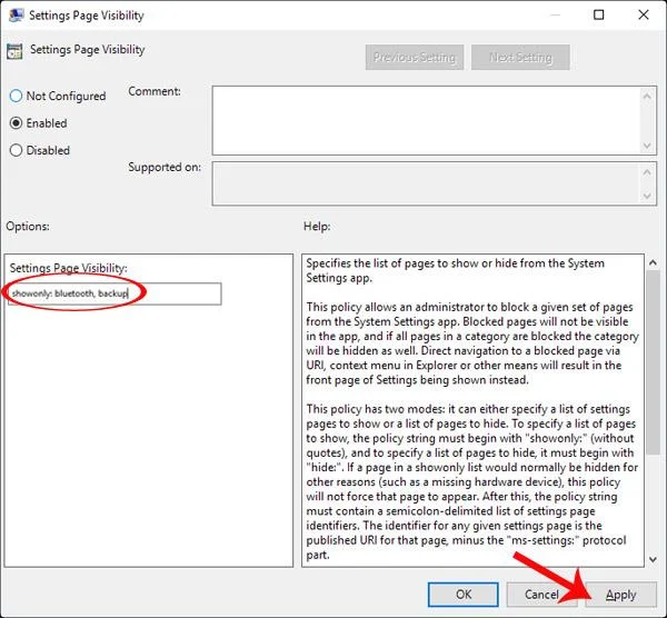 Windows 10 Creators Updateの設定で設定オプションを非表示にする方法