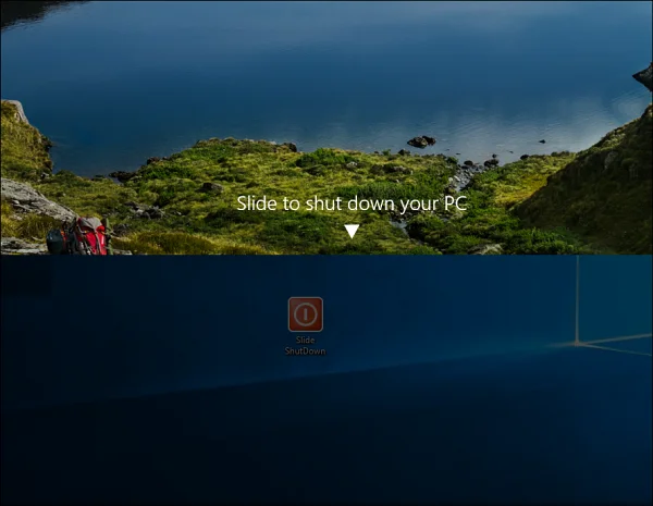 Arahan untuk membuat pintasan Slaid untuk Matikan pada komputer Windows 10