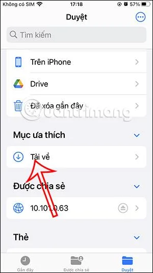 Instruções para excluir arquivos baixados do iCloud no iPhone