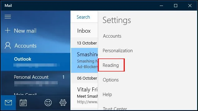 Mail Windows 10'da gönderenin fotoğrafı nasıl gizlenir