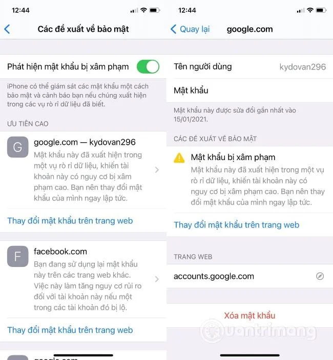 Probieren Sie die Warnfunktion für kompromittierte Passwörter unter iOS 14 aus