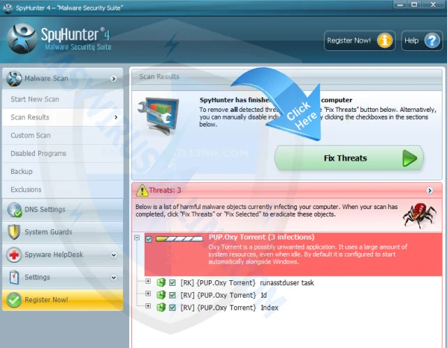 Alih keluar sepenuhnya URL Mal Virus - http://107.170.47.181