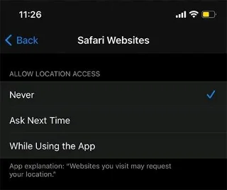 So blockieren Sie den Zugriff von Websites auf Kamera, Mikrofon und Standort in Safari für iOS