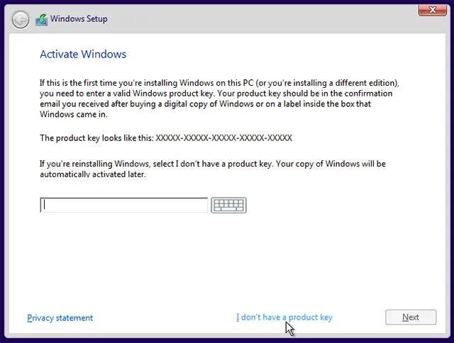 Cara memasang dan menggunakan Windows 10 tanpa kunci produk